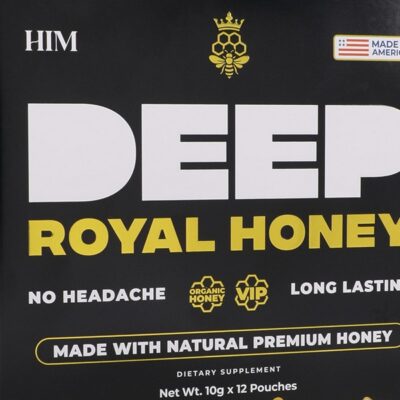 Gold Deep Him Honey single-serve performance packets 12-pack counter display by Doc Johnson