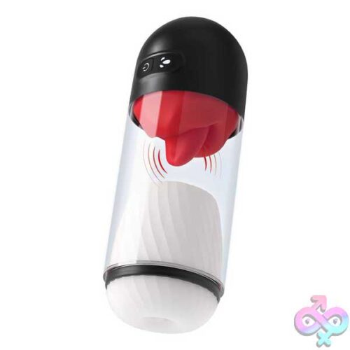 Delite Masturbator With Tongue Action - White - Image 2