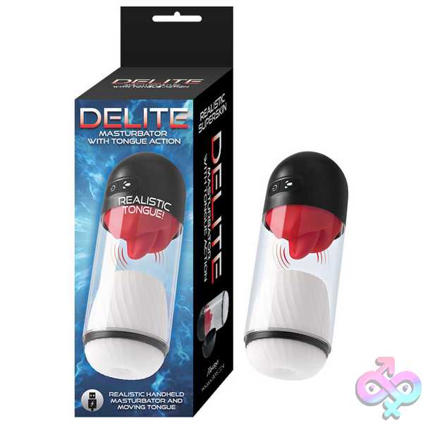 Discreet-Toys-Delite-Masturbator-With-Tongue-Action-White-Nw3261 Delite Masturbator With Tongue Action - White - Image 1