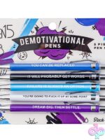 Demotivational Pens 5-Pack multicolor set by Wood Rocket