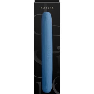 Double-ended flexible silicone vibrator in bluebell blue by Ns Novelties