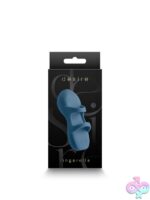 Desire Fingerella finger vibrator in teal silicone by Ns Novelties shown on a soft neutral background