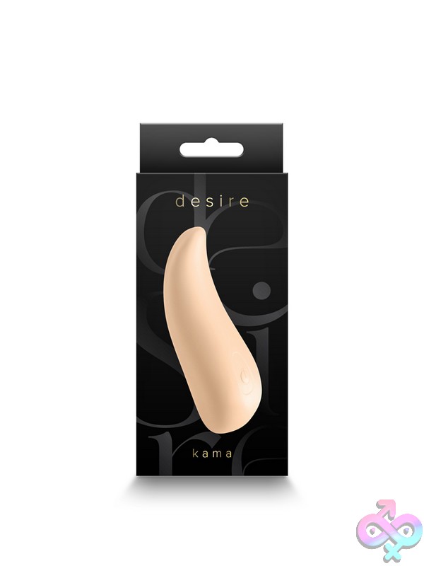 Discreet-Toys-Desire-Kama-Vanilla-Nu-Nsn-0326-51 Desire Kama Rechargeable Clitoral Vibrator In Beige And Purple On A Soft Neutral Background