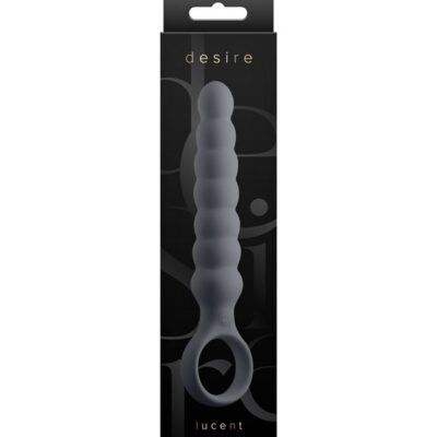 Bendable smoke-black vibrating wand with finger ring by Ns Novelties