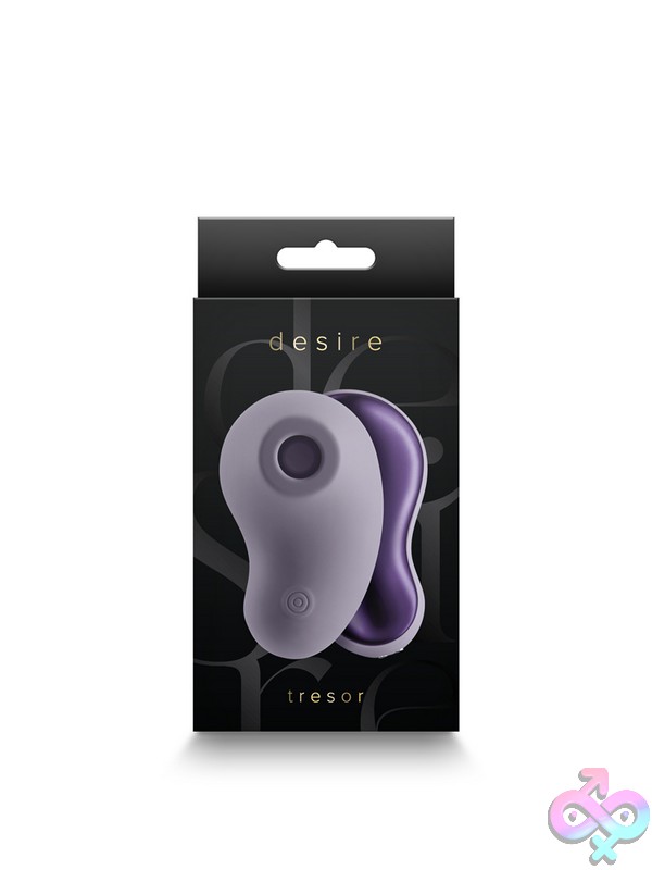 Discreet-Toys-Desire-Tresor-Dusk-Nu-Nsn-0326-49 Ergonomic Gray Air-Pulse Clitoral Stimulator By Ns Novelties Shown Against A Neutral Background