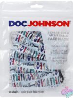 Doc Johnson Reversible Adjustable Face Mask – Blue Toy Pattern - Image 2