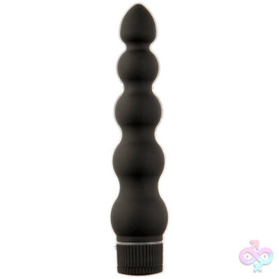 Black Magic 7 Inch Ribbed Vibe by Doc Johnson — multi-speed waterproof vibrating anal beads