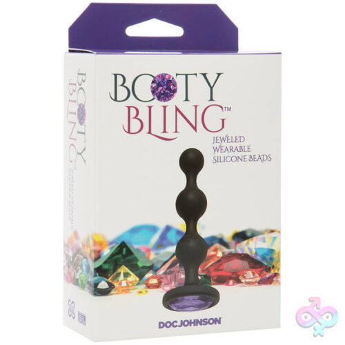 Doc Johnson Sex Toys - Booty Bling - Wearable Silicone Beads - Purple