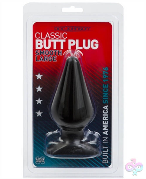 Doc Johnson Sex Toys - Classic Butt Plug Smooth - Large - Black
