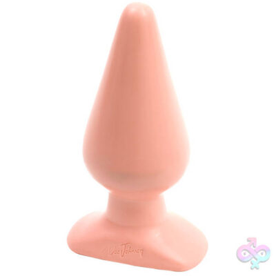 Classic Butt Plug Smooth Large White by Doc Johnson — tapered tip flared base beginner anal plug