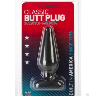 Doc Johnson Sex Toys - Classic Butt Plug Smooth - Medium - Black