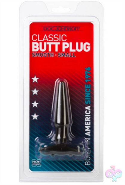 Doc Johnson Sex Toys - Classic Butt Plug Smooth - Small - Black