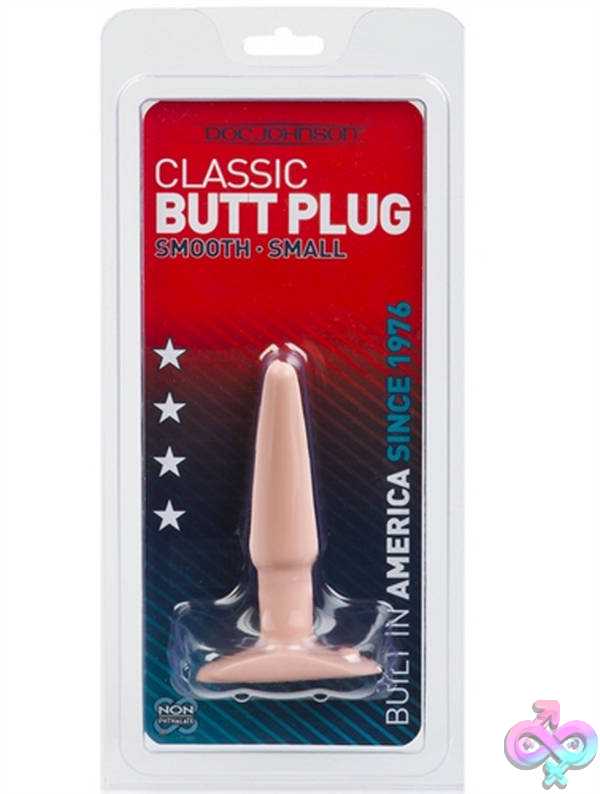 Discreet-Toys-Doc-Johnson-Classic-Butt-Plug-Smooth-Small-White-Dj0244-01Cd Classic Butt Plug Smooth - Small - White - Image 1