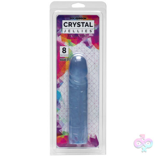 Doc Johnson Sex Toys - Crystal Jellies Classic Dong 8 Inch - Clear