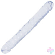 Doc Johnson Sex Toys - Crystal Jellies Jr Double Dong 12 Inch - Clear
