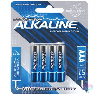 Doc Johnson Alkaline AAA Batteries 4-pack for battery-operated sex toys