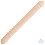 Doc Johnson Sex Toys - Double Header 18" Veined - White
