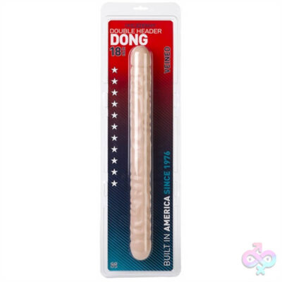 Doc Johnson Sex Toys - Double Header 18" Veined - White