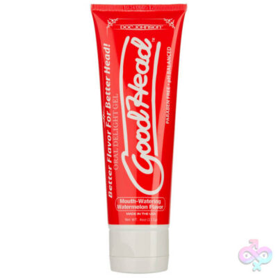 Good Head Oral Delight Gel 4 Oz Watermelon by Doc Johnson — red tube flavored oral sex gel