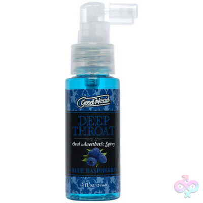 GoodHead Deep Throat Spray Blue Raspberry by Doc Johnson pump dispenser bottle