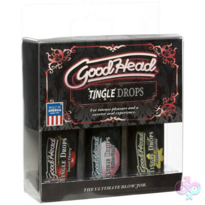 Doc Johnson Sex Toys - Goodhead - Tingle Drops- 3-Pack - French Vanilla, Cotton Candy, Sweet Cherry