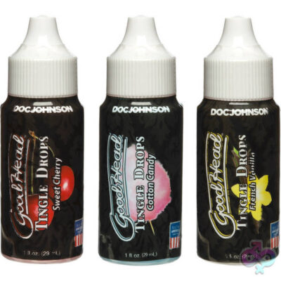 GoodHead Tingle Drops 3 Pack French Vanilla Cotton Candy Sweet Cherry by Doc Johnson