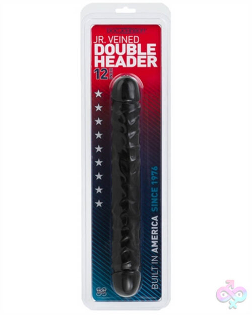 Doc Johnson Sex Toys - Jr. Veined Double Header 12" - Black