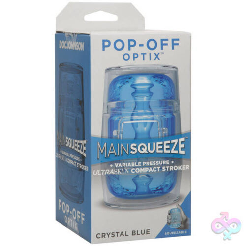 Doc Johnson Sex Toys - Main Squeeze - Pop-Off - Optix - Crystal Blue