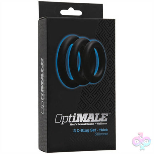 Doc Johnson Sex Toys - Optimale 3 C Ring Set - Thick - Black