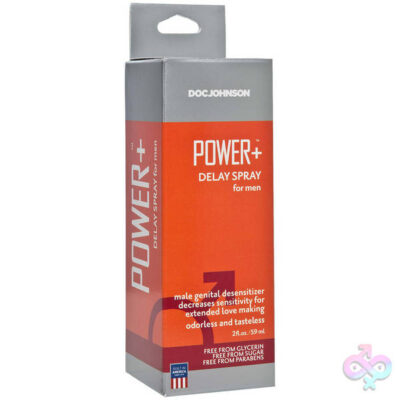 Doc Johnson Sex Toys - Power Plus Delay Spray for Men - 2 Fl. Oz. - Boxed