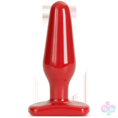 Red Boy Medium Butt Plug by Doc Johnson — red tapered anal plug with flared base