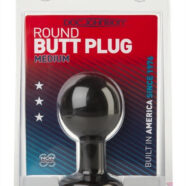 Doc Johnson Sex Toys - Round Butt Plug - Medium - Black