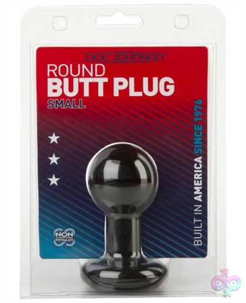 Doc Johnson Sex Toys - Round Butt Plug - Small - Black