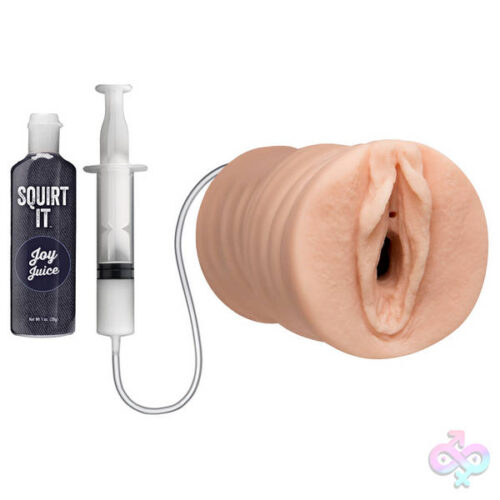 Doc Johnson Sex Toys - Squirt It - Squirting Pussy Stroker With Joy Juice - Vanilla