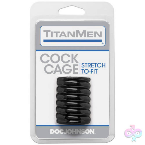 Doc Johnson Sex Toys - Titanmen Cock Cage - Black