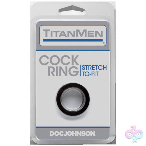 Doc Johnson Sex Toys - Titanmen Cock Ring - Black
