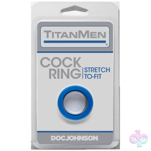 Doc Johnson Sex Toys - Titanmen Cock Ring - Blue