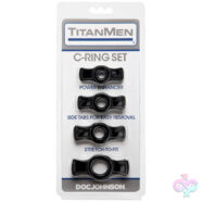 Doc Johnson Sex Toys - Titanmen Cock Ring Set - Black