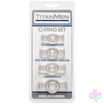 Doc Johnson Sex Toys - Titanmen Tools Cock Ring Set - Clear