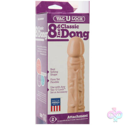 Vac-U-Lock 8 Inch Classic Dong Beige by Doc Johnson — realistic feel, phthalate-free