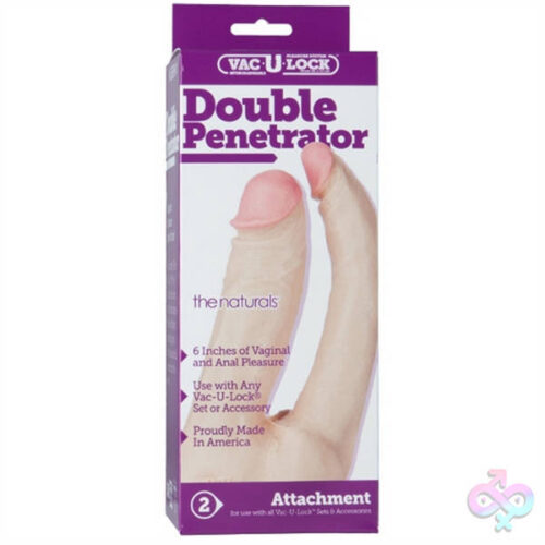 Doc Johnson Sex Toys - Vac-U-Lock Double Penetrator - White