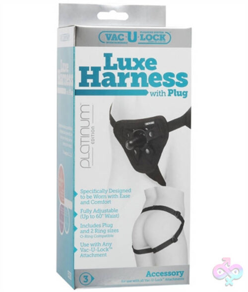 Doc Johnson Sex Toys - Vac-U-Lock Platinum Edition Luxe Harness - Black