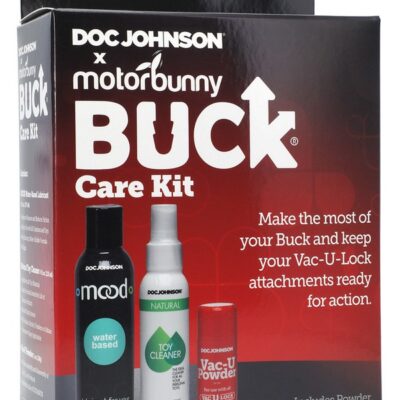 Doc Johnson X Motorbunny Buck Care Kit with water-based lube, Vac-U Powder, and natural toy cleaner by Doc Johnson