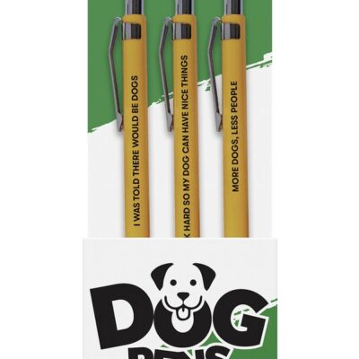 Green Dog People Pens 3pk by Wood Rocket — funny novelty pens for dog lovers