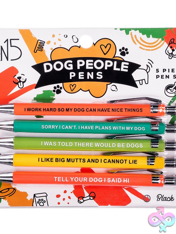Discreet-Toys-Dog-People-Pens-5-Pack-Nu-Pen-005 Dog People Pens 5-Pack Multicolor Novelty Pen Set By Wood Rocket