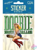 Doobie Does Dallas waterproof brown vinyl sticker by Wood Rocket