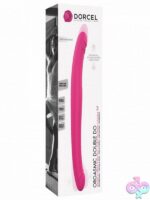 Flexible pink thrusting double dildo with dual-function ends by Dorcel