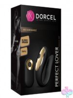 Sleek black rabbit vibrator with dual motors and ergonomic G-spot curve by Dorcel