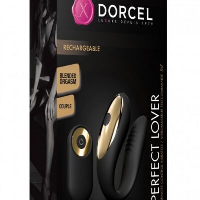 Sleek black rabbit vibrator with dual motors and ergonomic G-spot curve by Dorcel
