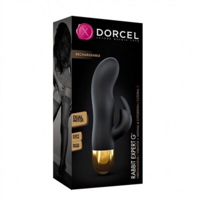 Dual stimulation black rabbit-style G-spot vibrator by Dorcel